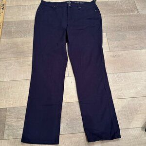 NEW DIRECTIONS WOMENS BLUE STRAIGHT LEG PANTS 14R NEW